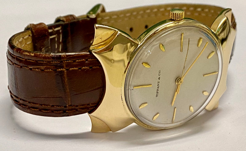 TIFFANY & CO. Men's Vintage 1940s Solid Yellow Gold Watch w/ Fancy Lugs - $25K VALUE APR 57