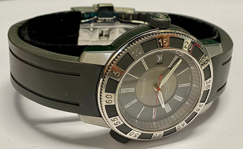 TIFFANY & CO Chronometer SS w/ Date Feature Auto BN Men's Watch - $12K APR w/COA APR57