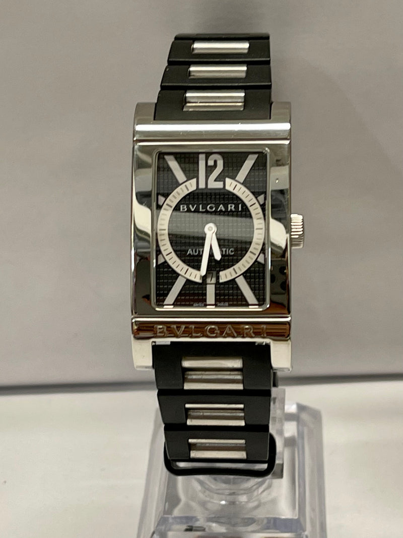 BVLGARI Rettangolo Automatic Ladies SS Watch with Date Feature - $7K APR w/ CoA! APR57