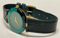 CENTURY Ladies Rare 18K Yellow Gold/Green Sapphire Unique Watch- $16K APR w/COA! APR57