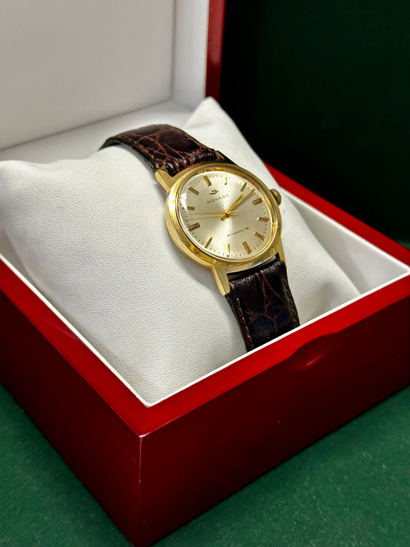 Men's Vintage Movado 14K Gold Kingmatic Movement Wristwatch - $16K APR w/ COA!! APR57