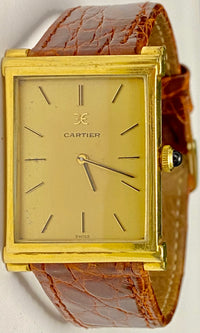 CARTIER Vintage Extremely Rare Case 18K YG w/ Gold Color Dial - $40K APR w/ COA! APR57