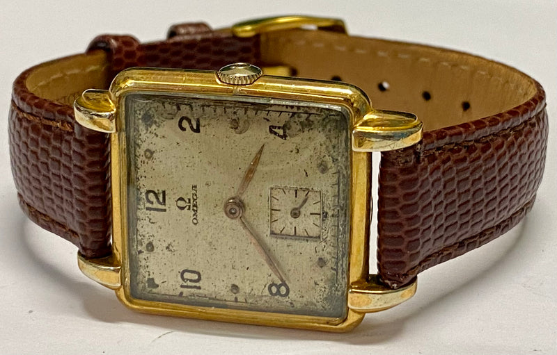 OMEGA Gold Tone SS Men's Watch! Vintage ca.1940s! w/Aged Dial! - $8k APR w/CoA!| APR 57