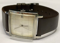 GIRARD PERREGAUX Art Deco Style SS w/ Square Case Men's Watch - $8K APR w/ COA!! APR57