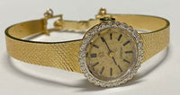OMEGA Vintage Ladies Design w/ 28 Diamonds Bezel & Gold Dial - $15K APR w/ COA!! APR57
