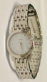 OMEGA Beautiful Ladies SS Polish-Style w/ White Enamel Dial Watch- $7K APR w/COA! APR57