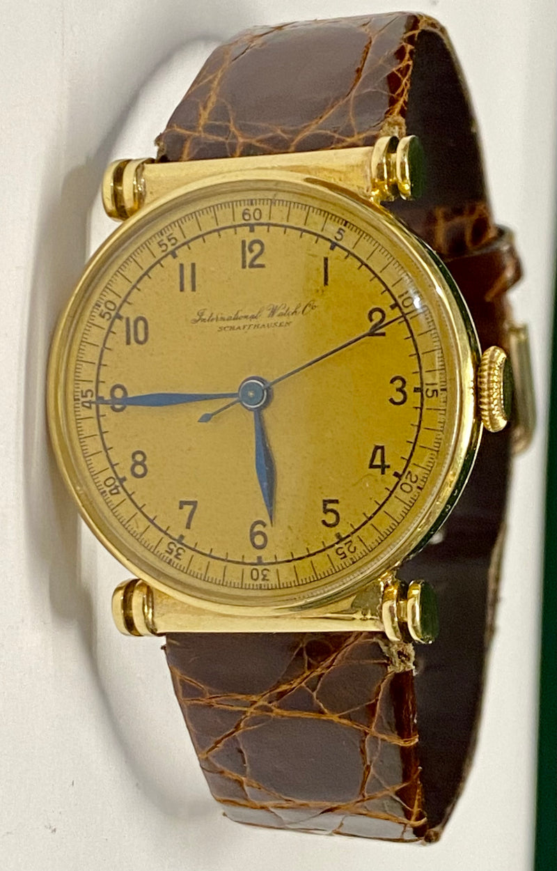 IWC Vintage 1940's Gold Dial & Blue Metallic Hands Unisex Watch- $20K APR w/COA! APR57