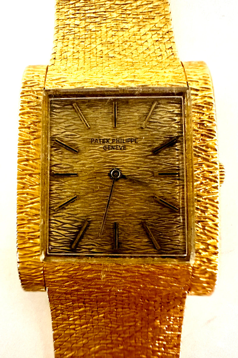 PATEK PHILIPPE Vintage 1960's 18K YG Bark Finish Ref. 3553 Watch - $70K Appraisal Value! ✓ APR 57