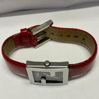 FENDI Brand New Stainless Steel Swiss Wristwatch w/ Original Red Leather Strap - $3K APR Value w/ CoA! APR57