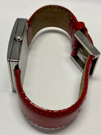FENDI Brand New Stainless Steel Swiss Wristwatch w/ Original Red Leather Strap - $3K APR Value w/ CoA! APR57