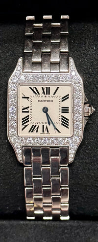 CARTIER Unisex 18K White Gold Quartz Wristwatch With Diamonds - $80K APR w/ COA! APR57