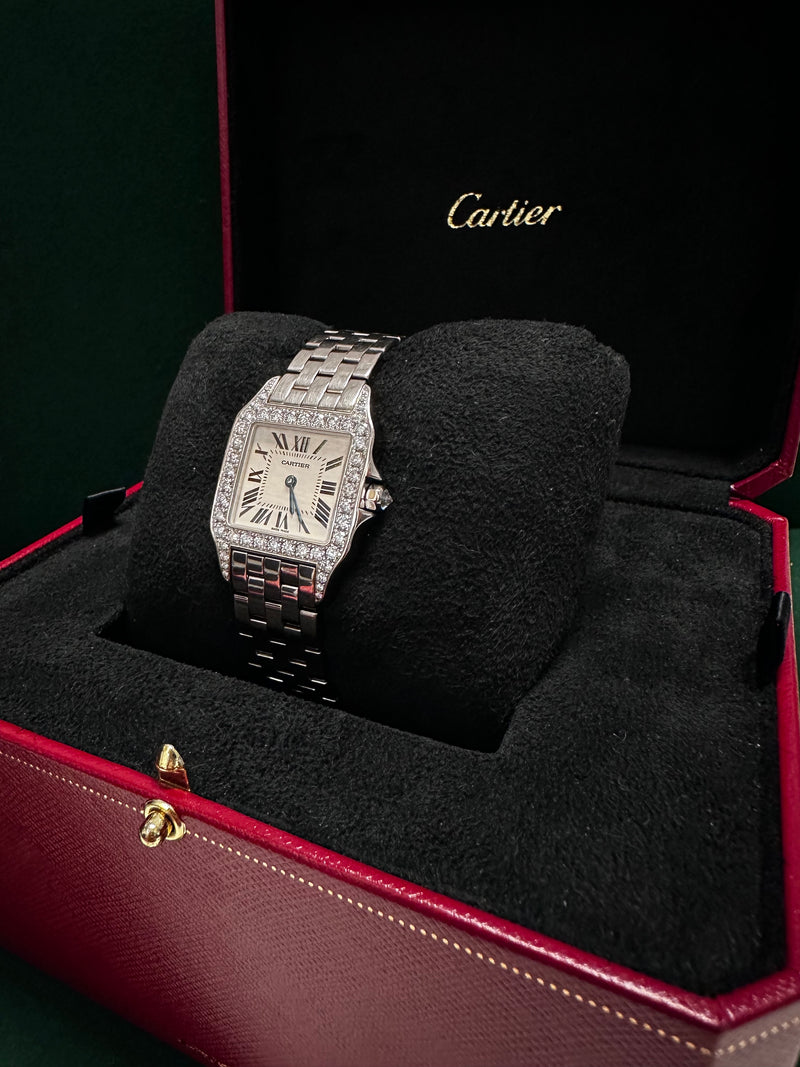 CARTIER Unisex 18K White Gold Quartz Wristwatch With Diamonds - $80K APR w/ COA! APR57