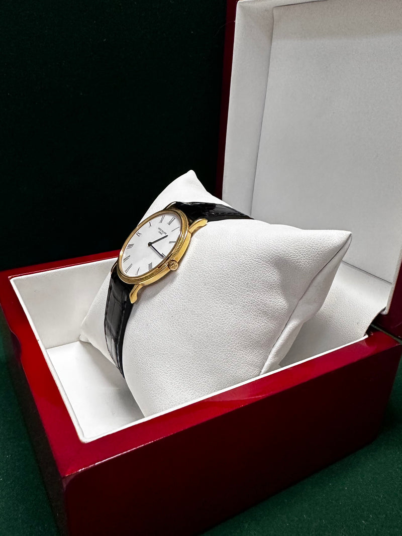 PATEK PHILIPPE Calatrava Vintage 1990's Ultra Thin 18K Yellow Gold Dress Watch - $50K Appraisal Value! ✓ APR 57