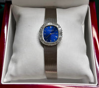 PATEK PHILIPPE 18K White Gold w/ Diamonds Rare 1970's Ladies Watch- Ref 4138/1 -$100K Appraisal Value w/CoA!^ APR 57