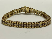 Rolex President style Bracelet in Solid Yellow Gold with 55 Diamonds - $15K Appraisal Value w/CoA} APR57