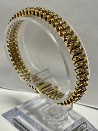 Rolex President style Bracelet in Solid Yellow Gold with 55 Diamonds - $15K Appraisal Value w/CoA} APR57
