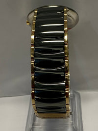 RADO Unique Golden Steel Watch w/Black Ceramic Dial and Diamond- $7K APR w/ COA! APR57