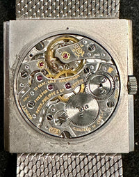 PATEK PHILIPPE Vintage 18K White Gold Square Case Watch w/ Bracelet Ref #3494- $50K Appraisal Value! ✓ APR 57
