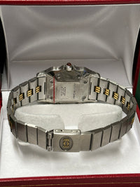 CARTIER Santos de Cartier Two-Tone YG/SS Square Automatic Wristwatch - $15K VALUE APR 57