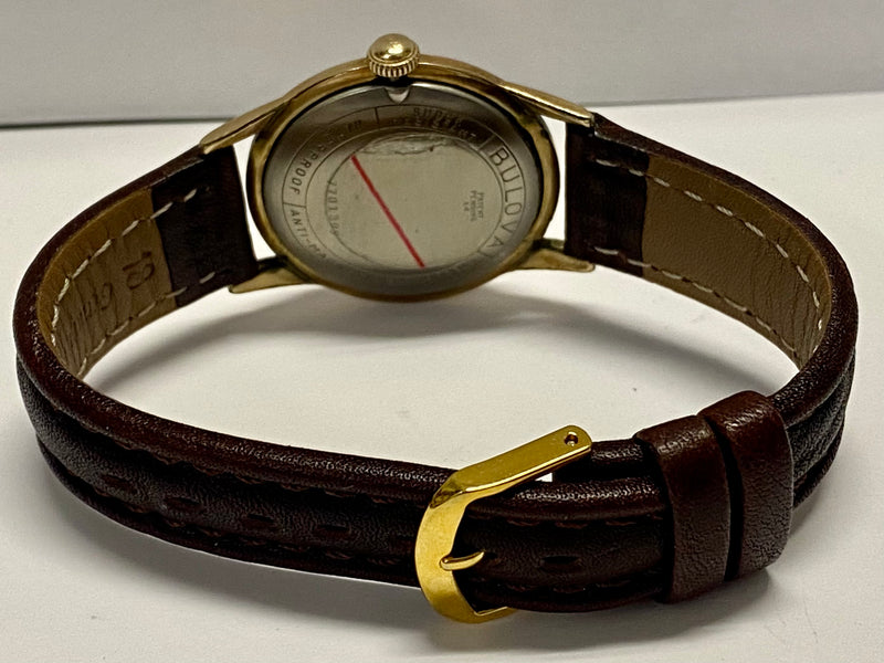 Bulova Men's Watch C 1950s Rare Gold Lined Tapestry Style Dial - $16K APR w COA! APR57