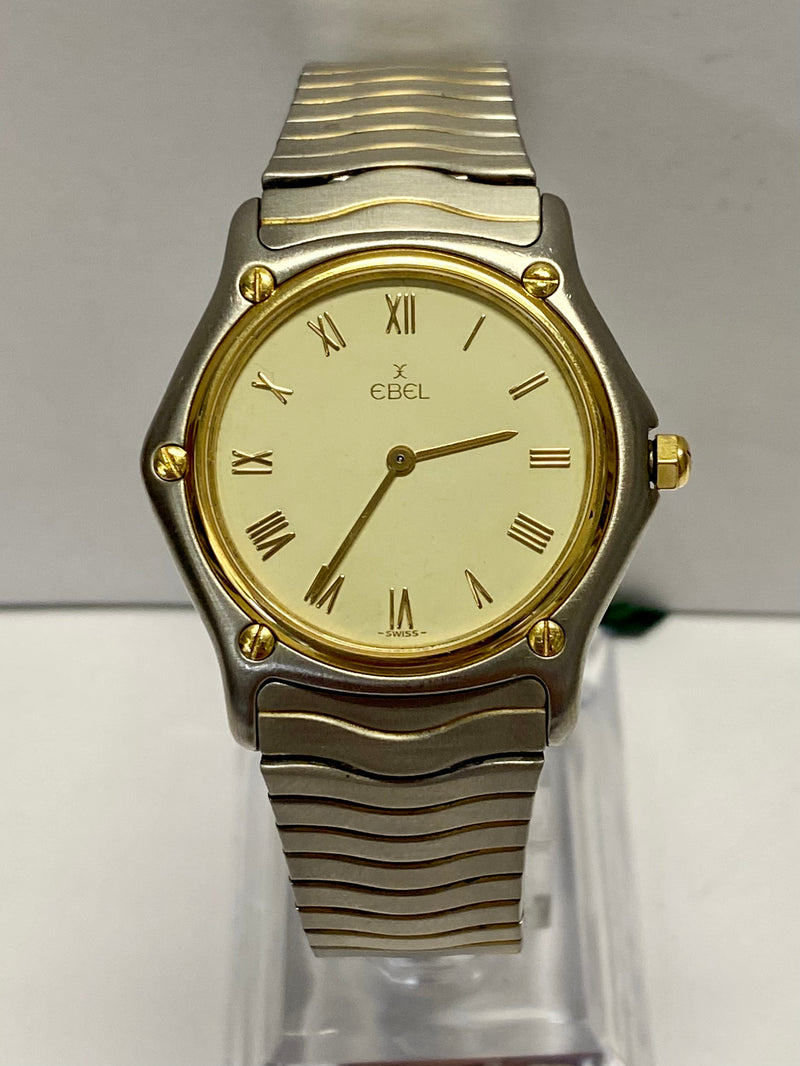 Mans Very Beautiful Ebel Watch 18k G Gold Bezel And Style Numbers- $7K APR w COA APR57
