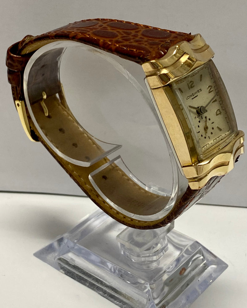 LONGINES Men's Vintage 1940s Watch w/ Rare Pointed Arrow Lugs - $10K APR w/ COA! APR 57