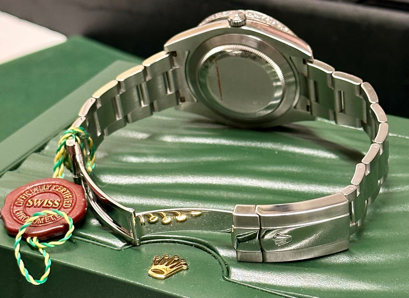 ROLEX DateJust  Oyster Perpetual w/ Diamond bezel Wristwatch - $80K APR w/ COA!! APR57
