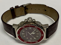 TIFFANY & CO. Diving #M0710 SS w/Maroon Red Bezel Men's Watch - $10K APR w/ COA! APR 57