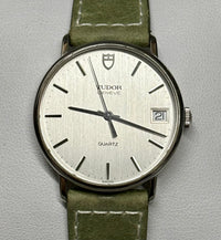 TUDOR Quartz-Powered Watch w/ White Gold Style Dial - $10K APR Value w/ CoA! APR 57