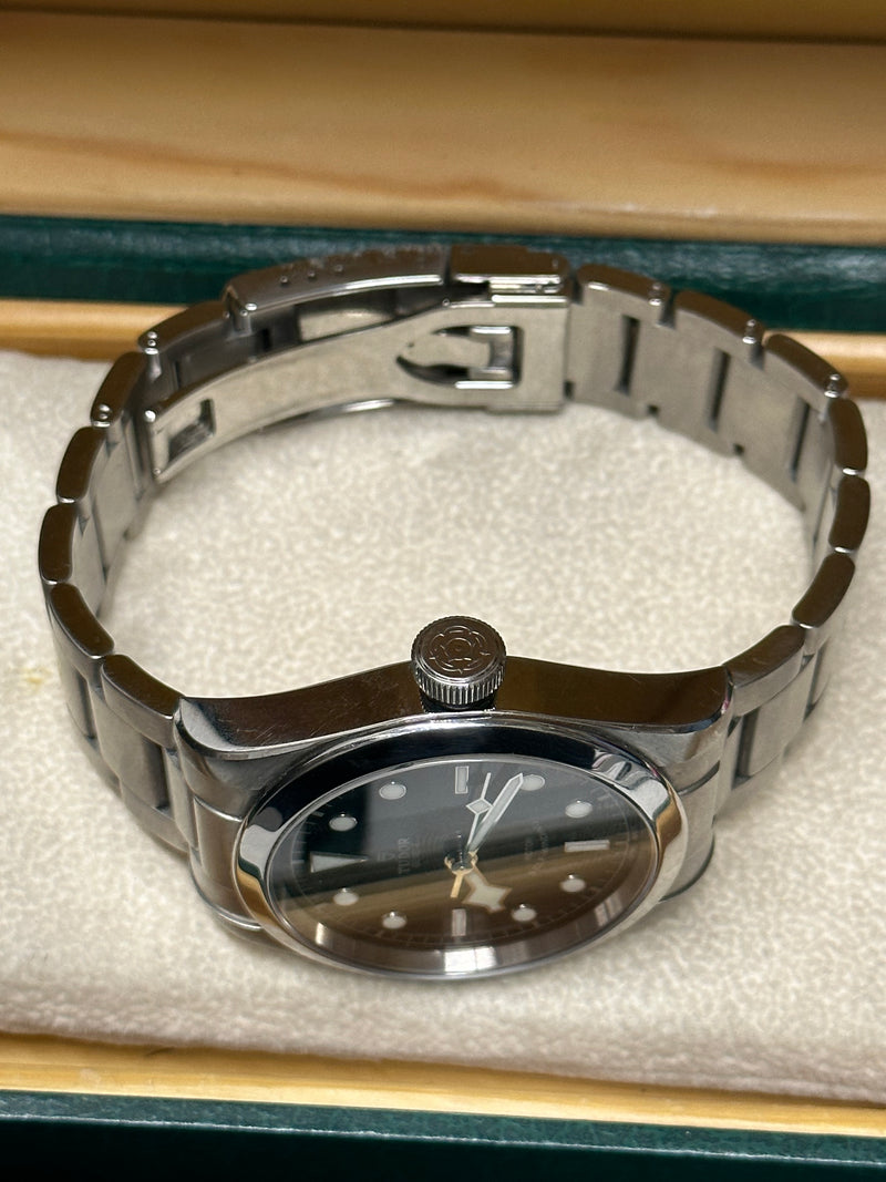 TUDOR Rotor Self-Winding Stainless Steel Black Dial Wristwatch - $8K APR w/ COA! APR57