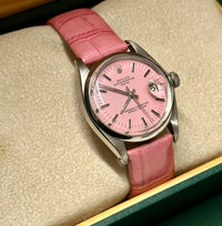ROLEX Mens Full Size Perpetual Vintage Date in SS Pink Dial-$20K APR Value w/ CoA APR 57