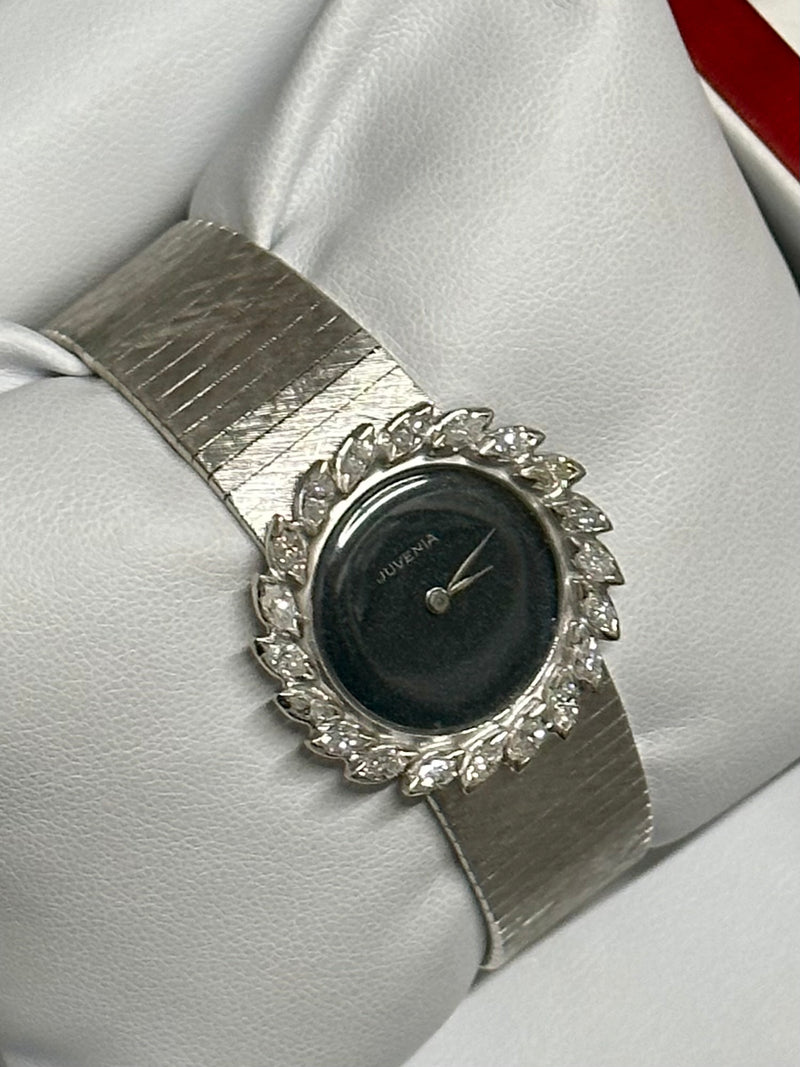 JUVENIA Vintage 1960s White Gold w/ 20 Diamonds Mechanical Watch-$40K APR w/ COA APR57
