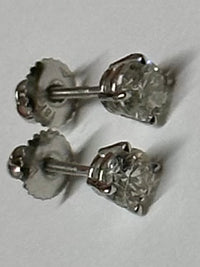 Pair Of Sparkles And Beautiful Diamond Earrings 18K White Gold- $20K APR w/ CoA! APR57