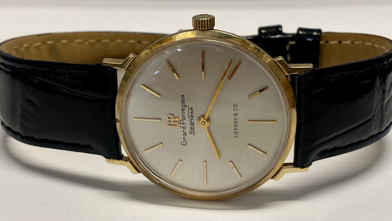 Girard Perregaux for Tiffany & Co Seahawk 14KYG 1950s Dressy Sporty Mechanical Watch - $20K Appraisal Value! APR 57