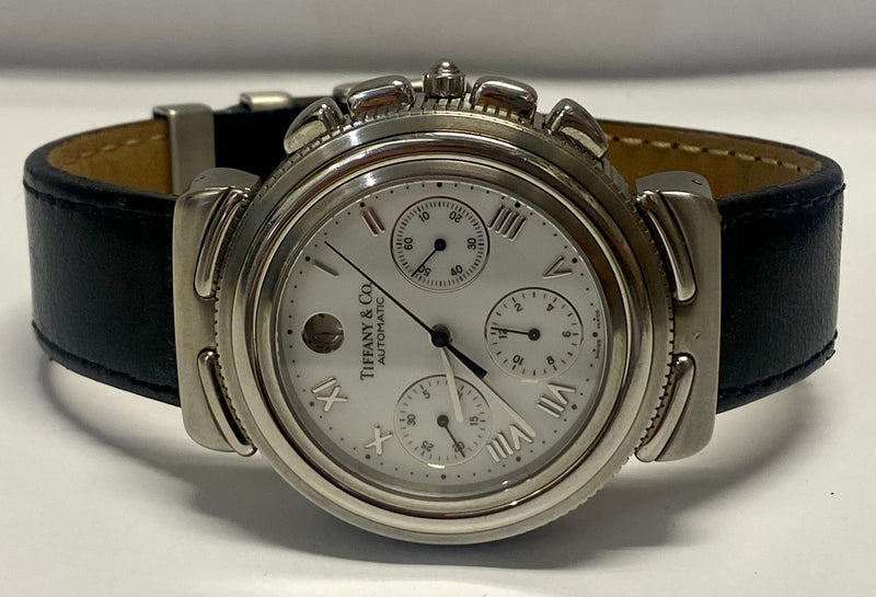 TIFFANY & CO Chronograph Date SS Large Size Unique Men's Watch- $20K APR w/ COA! APR57