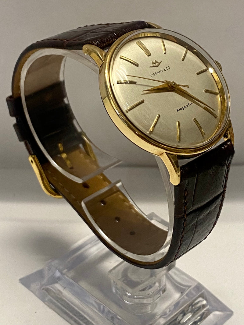 Movado for Tiffany & Co. 1950s Automatic Kingmatic 14KG Watch $14K Value w/ CoA APR 57