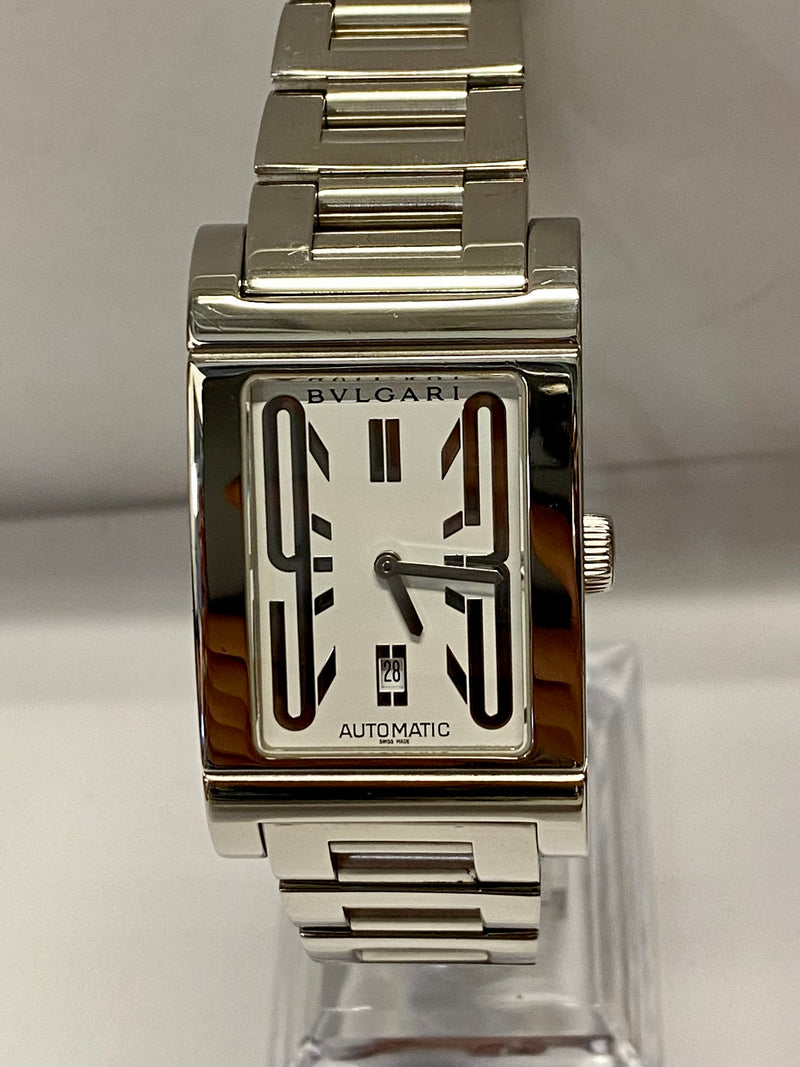 BVLGARI BULGARI Rettangolo Automatic Stainless Steel Ladies Watch - $8K Appraisal Value! ✓ APR57