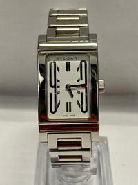 BVLGARI Rare Rettangolo Women's Wristwatch in Stainless Steel - $6K VALUE APR57