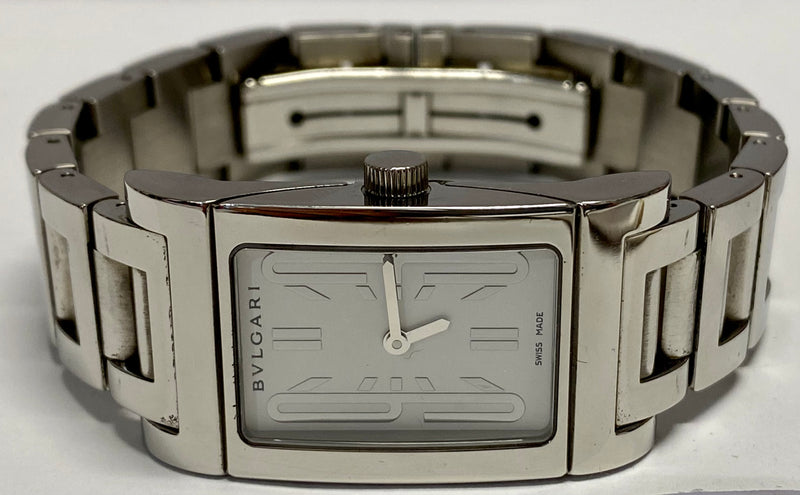 BVLGARI Rare Rettangolo Women's Wristwatch in Stainless Steel - $6K VALUE APR57