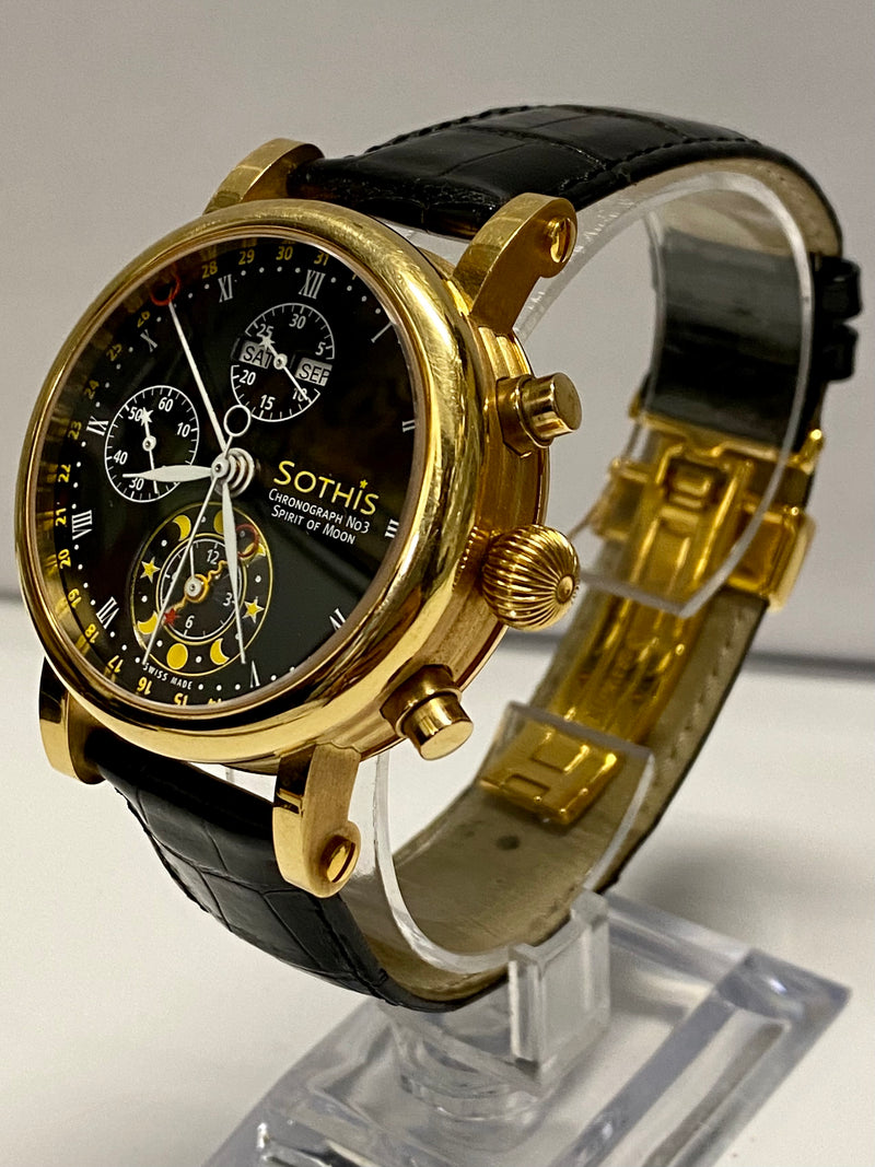 SOTHIS Chronograph 18K Yellow Gold Limited Edition 04/50 Watch- $50K APR w/ COA! APR57