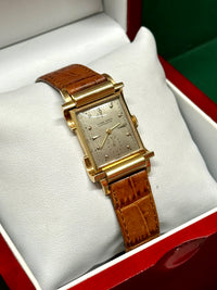 ULYSSE NARDIN Solid Yellow Gold Rectangle Mechanical Wristwatch - $15K VALUE APR 57