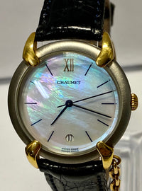 CHAUMET Unisex Beautiful 18K/ SS w/Mother Of Pearl Dial Watch - $15K APR w/ COA! APR57