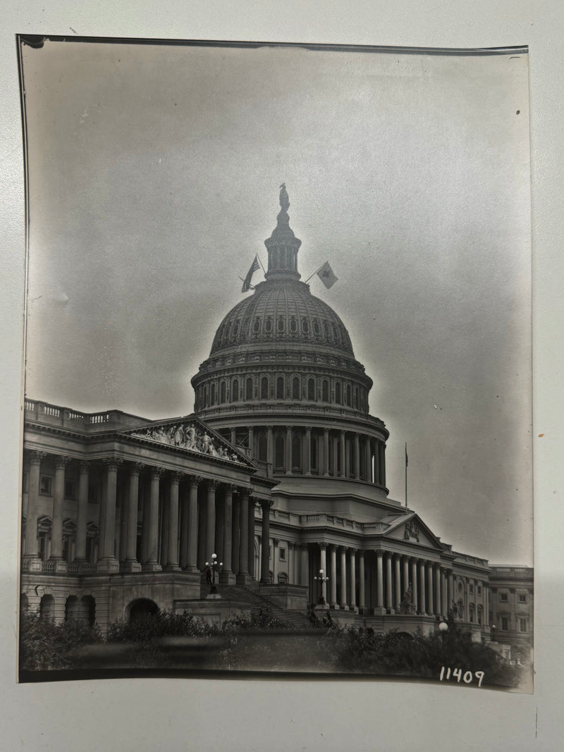 "The East Front Entrance To The Capitol" Photo & Negative 1920s- $1.5K APR w/CoA APR57