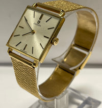 OMEGA Beautiful Design Solid Gold w/Silver Tone Dial Unisex Watch-$20K APR w/COA APR 57