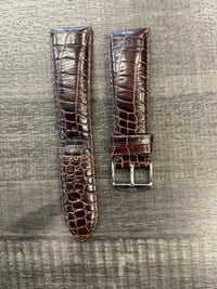 ZRC Burgundy Padded Stitched Alligator Watch Strap -$800 VALUE w/ CoA! APR57