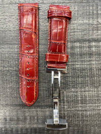 Techno Master Cognac Padded Stitched Leather Watch Strap -$300 APr w/ CoA! APR57