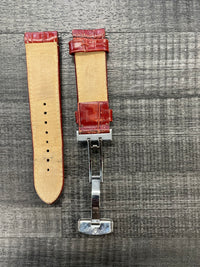 Techno Master Cognac Padded Stitched Leather Watch Strap -$300 APr w/ CoA! APR57