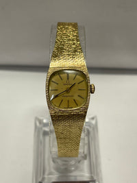OMEGA Ladymatic Beautiful Solid Gold Unique Design Ladies Watch- $13K APR w/COA! APR 57