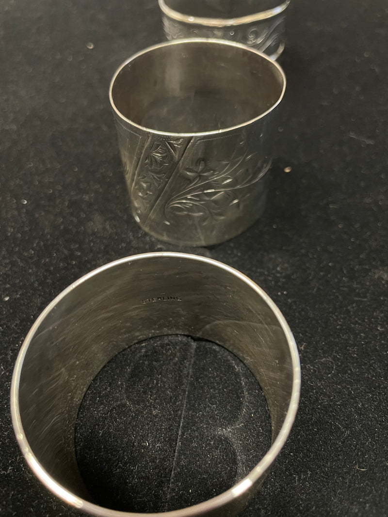 Fine Hand Engraved Antique Sterling Silver Napkin Ring - $1K APR w/ CoA! APR57
