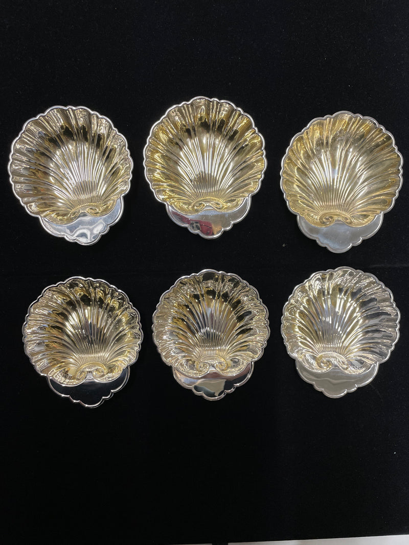 Gorham set of 6 Seashell, sterling silver, Vintage 1932 - $4K APR w/ CoA! APR57
